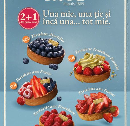 PAUL celebrează vara cu lansarea a 3 sortimente noi de tarte cu fructe proaspete, în ediție limitată