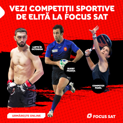 Premieră la Focus Sat TV și în Aplicația Focus Sat: competiții sportive de de rugby și padel