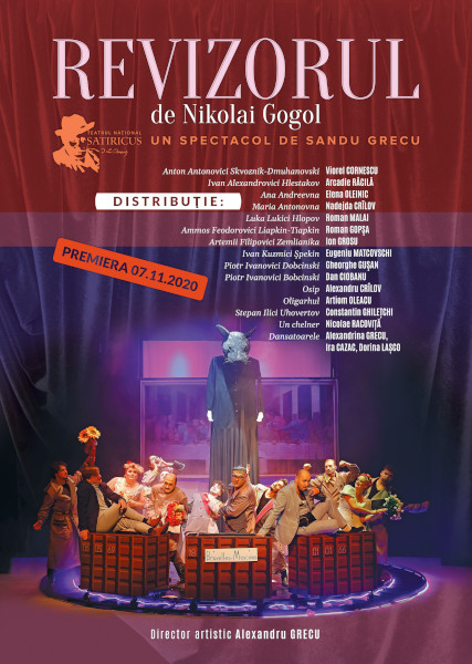 Revizorul de Gogol – în versiunea Teatrului Satiricus din Chişinău – se joacă pe 30 septembrie la Bucureşti