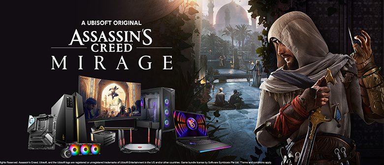 MSI face echipă cu UBISOFT pentru a crea o nouă experiență de joc în Assassin’s Creed® Mirage: Fuziunea perfectă între jocuri premium și aventuri epice