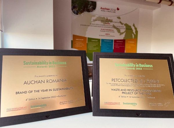 Auchan România, desemnat și în 2023 Brandul Anului în Sustenabilitate în cadrul galei Sustainability in Business