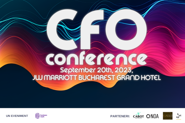 CFO Conference București. Pe 20 septembrie 2023 discutăm despre cum putem construi reziliența financiară în era schimbării