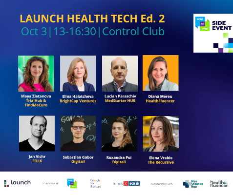 Launch Health Tech reunește comunitatea Health Tech din Europa Centrală și de Est la București, pe 3 octombrie