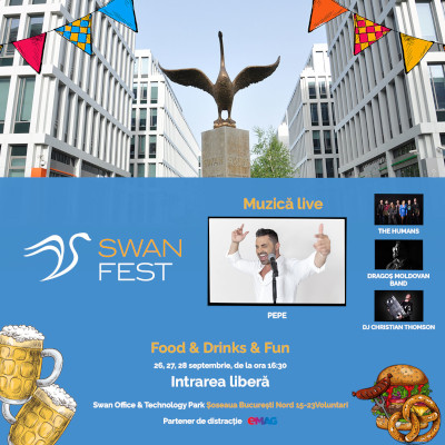 Angajații se ȋntorc la birouri. Swan Fest – festival pentru corporatiști, ȋntre 26 și 28 septembrie, ȋn Pipera