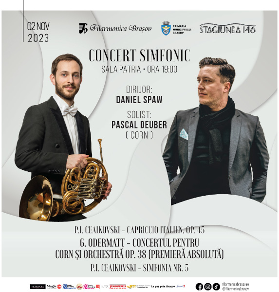 Concert istoric pentru orașul Brașov, joi seară la Sala Patria
