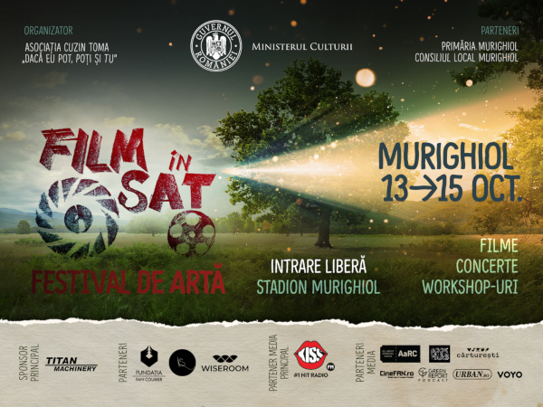 Film în Sat, cel mai mare festival de artă din mediul rural, ajunge la Murighiol (Tulcea)