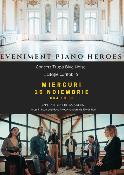Blue Noise cântă a capella la Piano Heroes, eveniment caritabil în sprijinul Asociației Piano Therapy