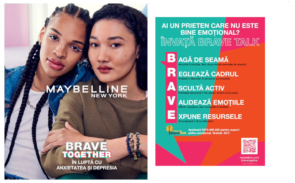 Maybelline New York lansează Brave Talk: instruire gratuită în sănătate mentală în universități Cei 5 Pași B.R.A.V.E.
