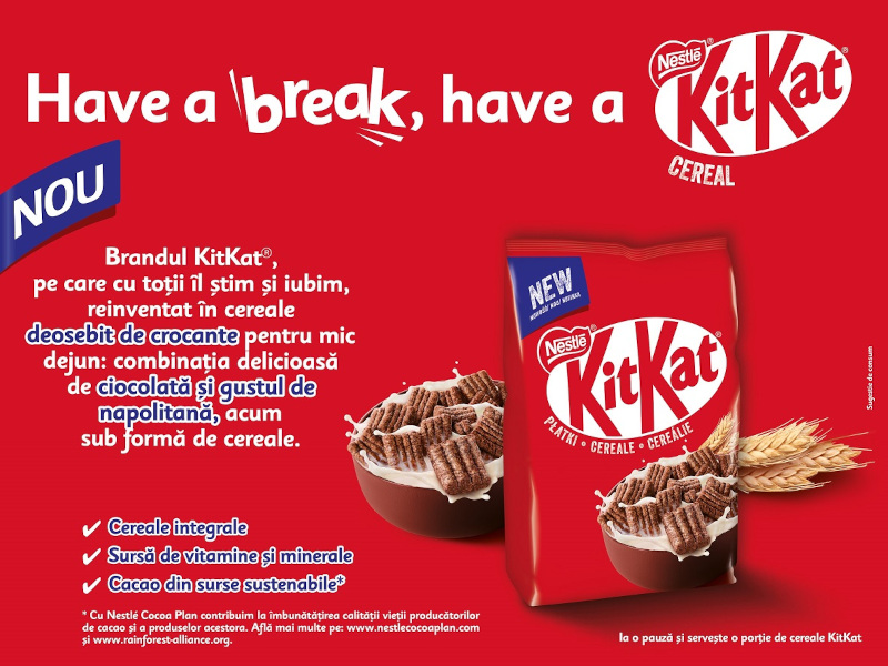 KitKat® cereale crocante pentru mic dejun