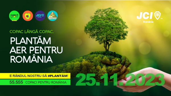 A 11-a ediție Make it Grow – 55 555 de copaci pentru România – va avea loc pe 25 noiembrie 2023