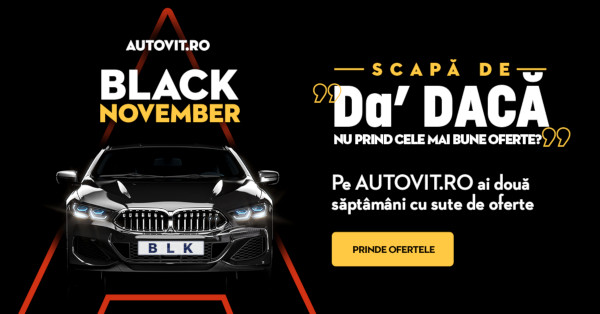 Black November la Autovit: peste 500 de oferte pentru mașini și reduceri de peste un milion de euro