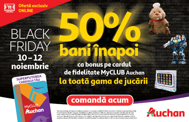 Black Friday la Auchan cu reduceri și oferte spectaculoase în magazine și la o gamă largă de produse pe site