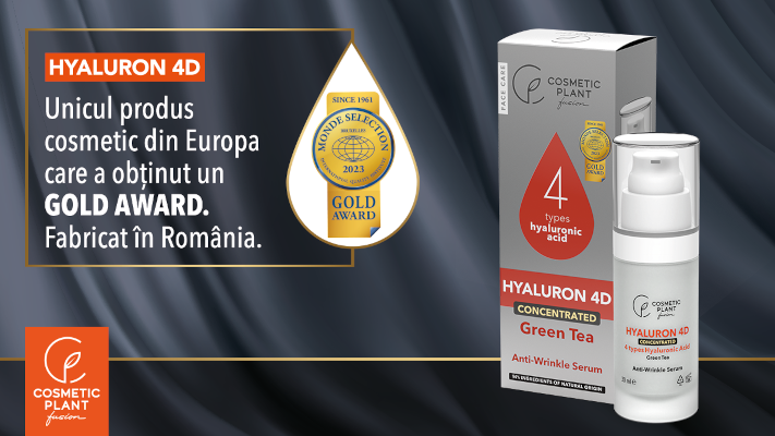 Unicul produs cosmetic din Europa medaliat cu aur la cel mai prestigios concurs de certificare a calității – fabricat de COSMETIC PLANT în România