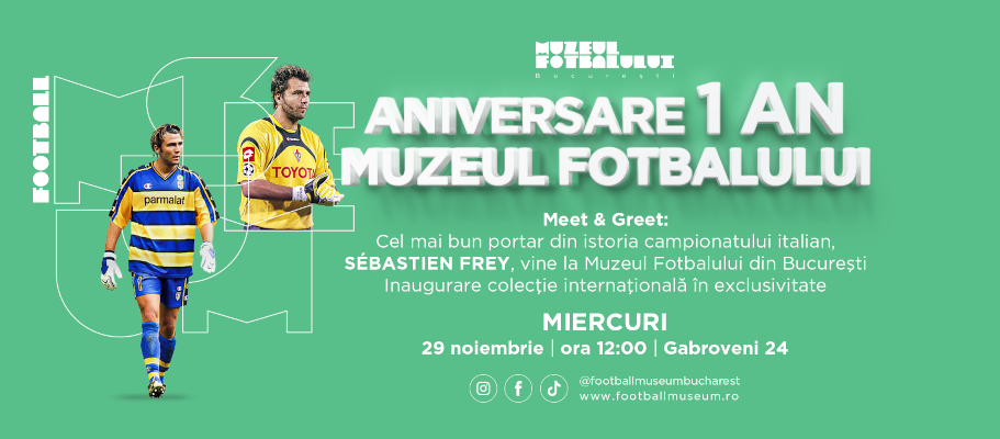 Muzeul Fotbalului sărbătorește 1 an și lansează o nouă colecție alături de Sébastien Frey, primul fotbalist internațional care îi trece pragul