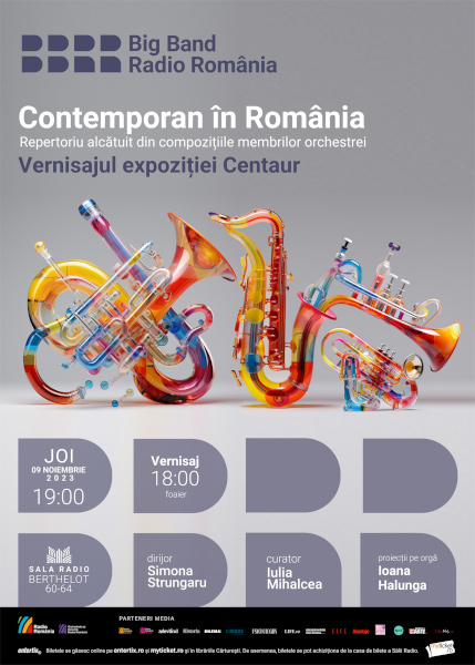 „Contemporan în România” – seară de jazz și vernisajul expoziției „Centaur”, la Sala Radio