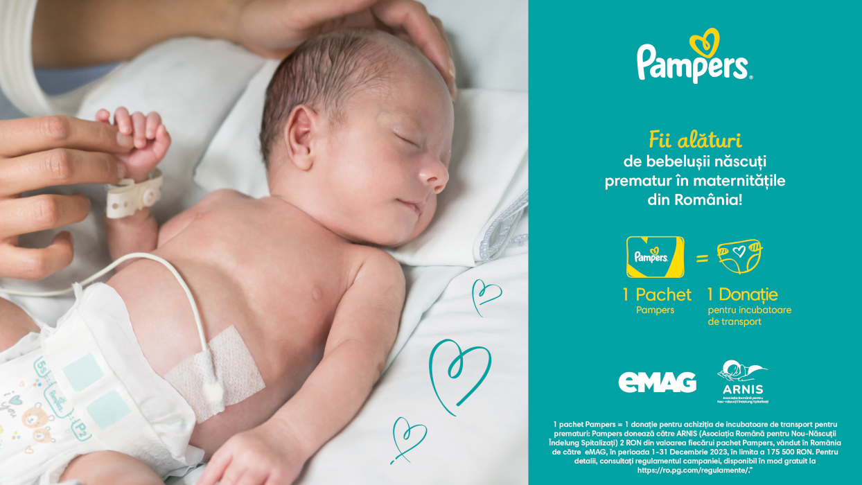 Pampers emag ARNIS donația de incubatoare de transport în trei maternități din România