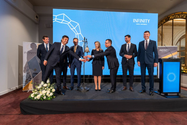 Prima ședință de tranzacționare pentru Infinity Capital Investments sub noua identitate de brand și noul simbol bursier la Bursa de Valori București