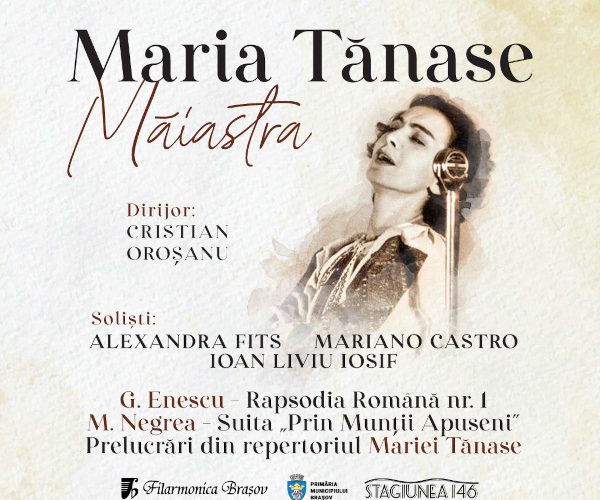Muzica Mariei Tănase, joi seară la Filarmonica Brașov