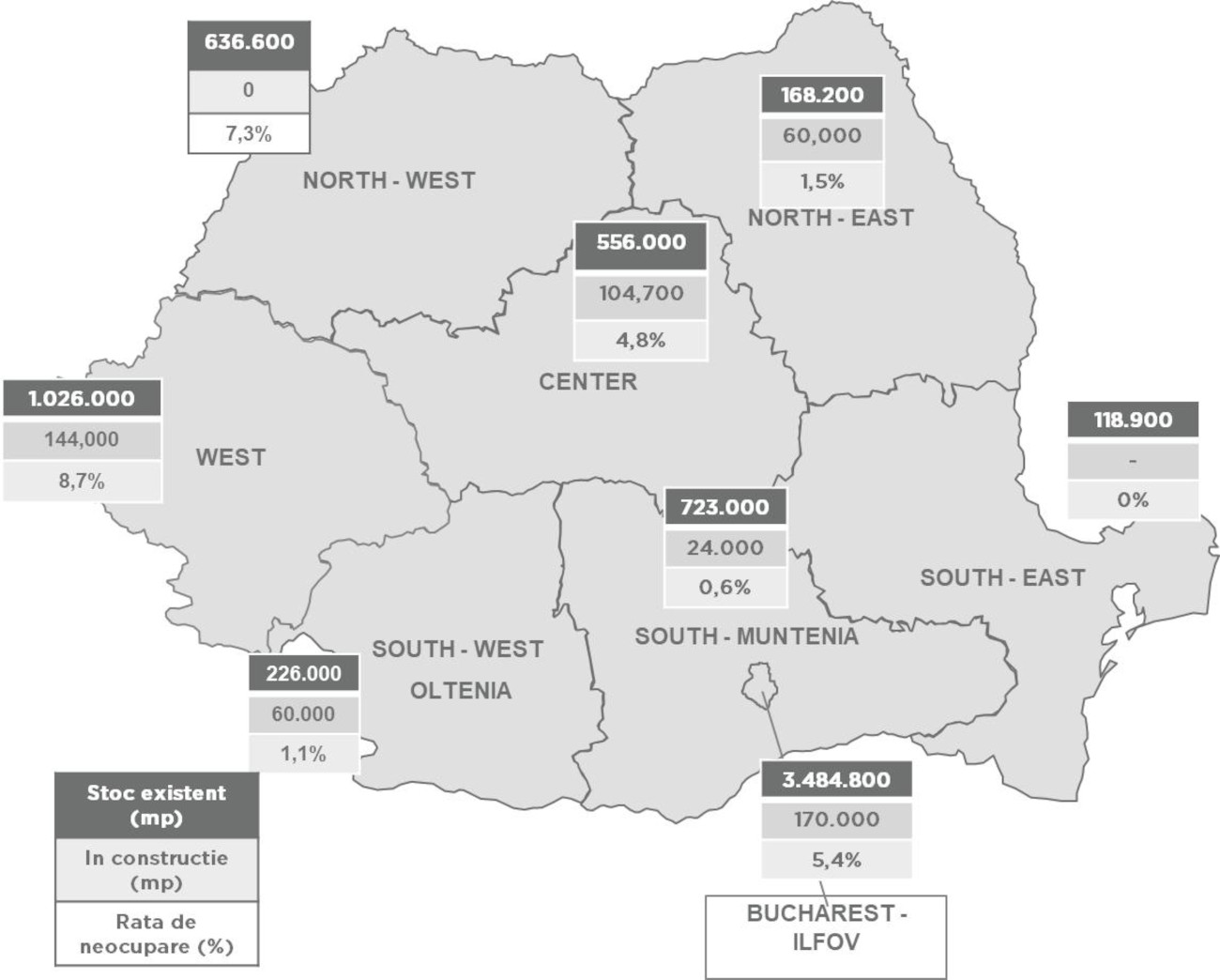 Harta logistică a României
