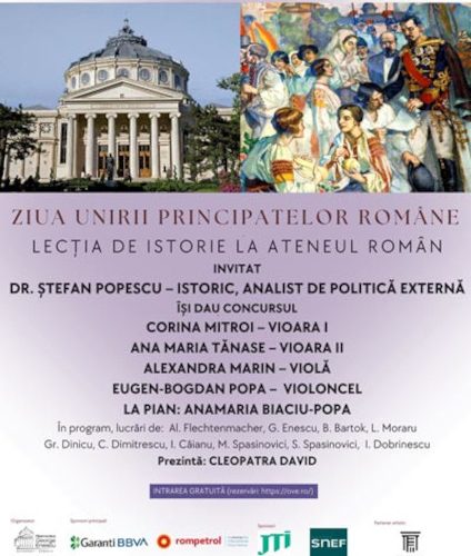 Ziua Unirii Principatelor Române la Ateneul Român