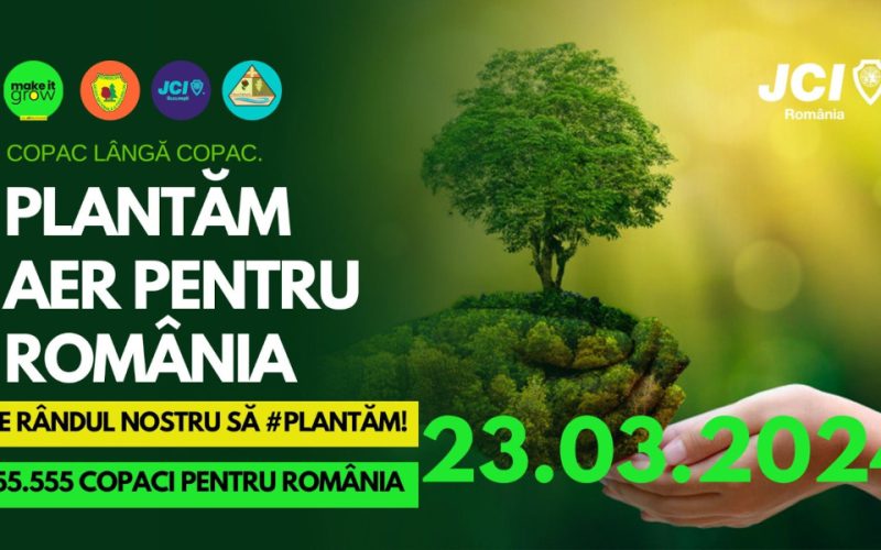 A 12-a ediție Make it Grow – 55 555 de copaci pentru România – va avea loc pe 23 martie 2024