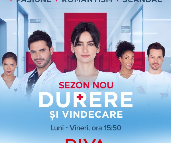 Sezonul 2 din serialul „Durere și vindecare”, despre echipa medicală de la Spitalul Universitar Santa Rosa, va avea premiera pe 11 martie, exclusiv la DIVA