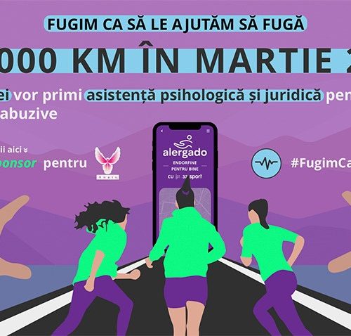 321sport și Cheil Centrade lansează inițiativa #FugiCaSăFugă prin care kilometrii alergați în aplicația Alergado ajută femeile să fugă din relații abuzive prin consultanța Asociației ANAIS