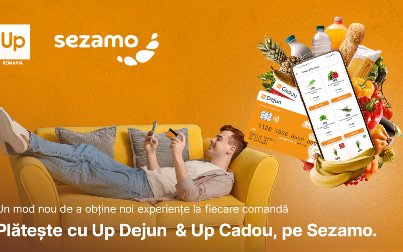 Up România și Sezamo, parteneri pentru consum responsabil: Plățile cu cardul Up Dejun și Up Cadou, acum disponibile pe platforma Sezamo
