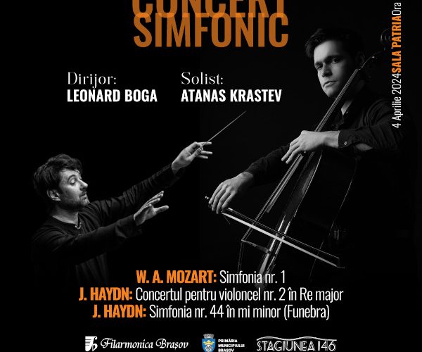 Concert cu două simfonii, joi seară la Filarmonica Brașov