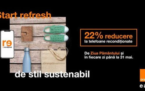 De Ziua Pământului, Orange România sărbătorește 2 ani de program “Re” cu o campanie prin care oferă clienților 22% reducere la achiziționarea unui telefon recondiționat