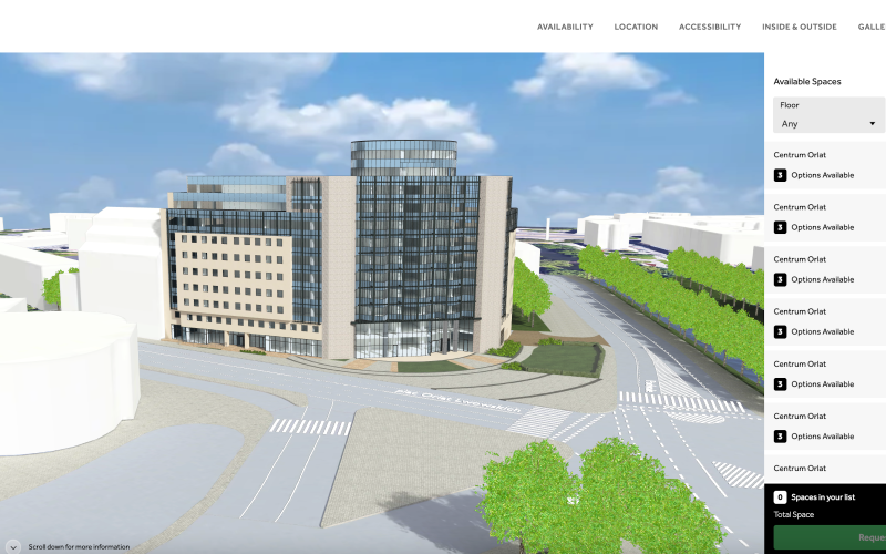 Bright Spaces își consolidează prezența regională prin parteneriatul cu Adventum Group în Polonia, prezentând în 3D Digital Twin clădirea Centrum Orląt