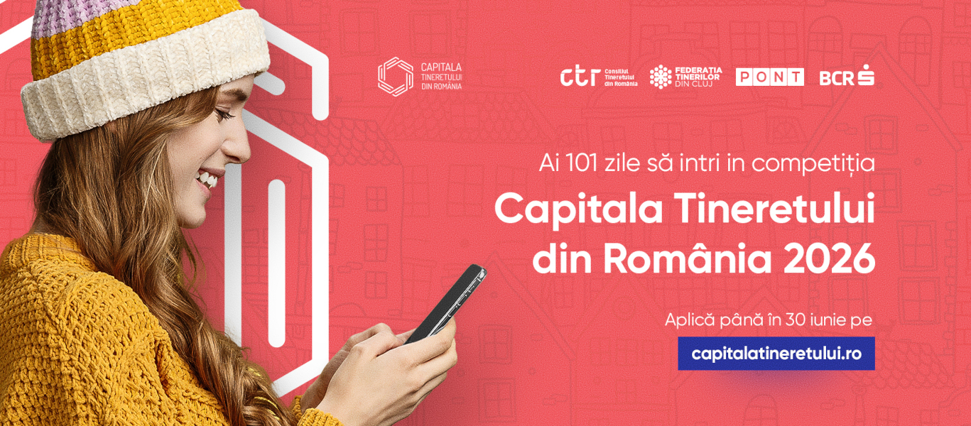 Înscrie-ți orașul pentru a deveni ”Capitala Tineretului din România” în 2026 până pe 30 iunie 2024
