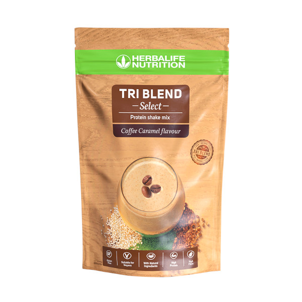 Herbalife Tri Blend Select combină proteinele din mazăre, quinoa, orez și semințe de in