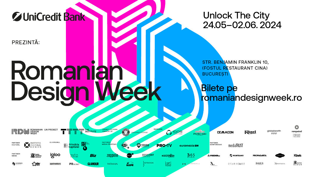 Tema festivalului Romanian Design Week 2024: Unlock the City