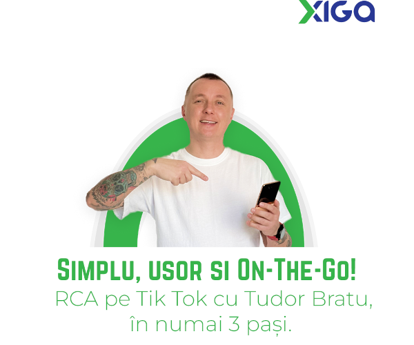 XIGA vinde în premieră asigurări RCA direct din TikTok, prin sistemul embedded insurance