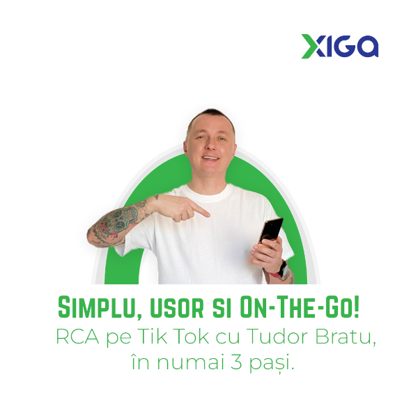 XIGA vinde în premieră asigurări RCA direct din TikTok prin sistemul embedded insurance