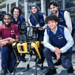 The interns and apprentices from the I&D team at Hams Hall worked with the maintenance crew to integrate spOTTO, the autonomous robot dog