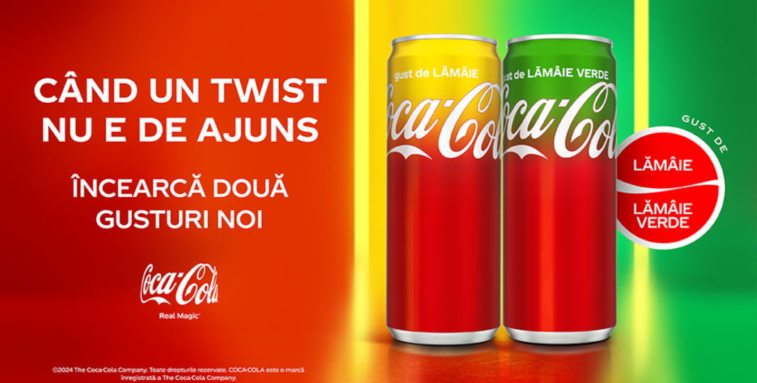Pentru toți cei care nu se mulțumesc cu o singură opțiune, Coca-Cola lansează două noi variante răcoritoare: Coca-Cola cu gust de Lămâie și Coca-Cola cu gust de Lămâie Verde