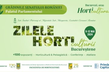 80 de expozanți și numeroase ateliere educative la Zilele Horticulturii Bucureștene, într-o locație inedită: Grădinile Senatului – Palatul Parlamentului, intrarea A1, în perioada 9-12 mai 2024